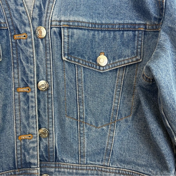 Veronica Beard Keaton Blue Denim Cropped Jacket Size Large - Picture 12 of 15
